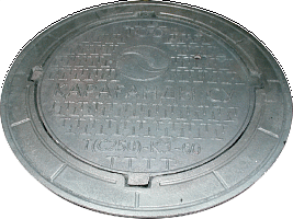 Люк с логотипом "Караганды СУ" - АО Литейно-механический завод «Стройэкс»